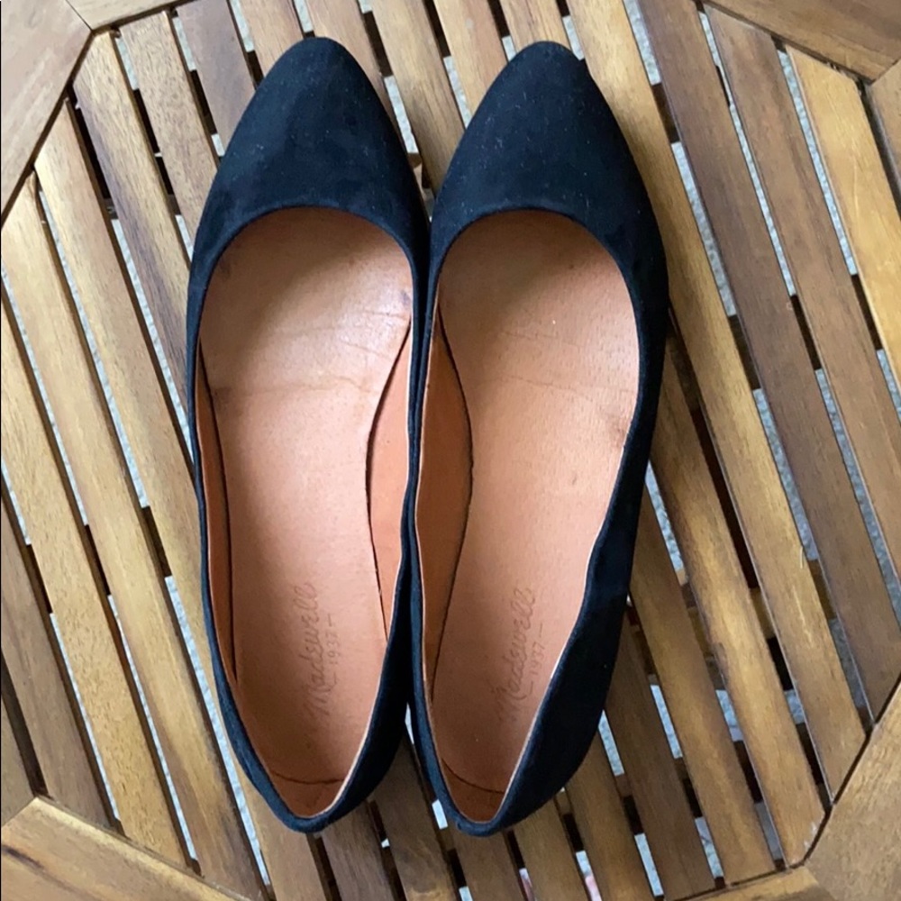 Madewell black suede flats